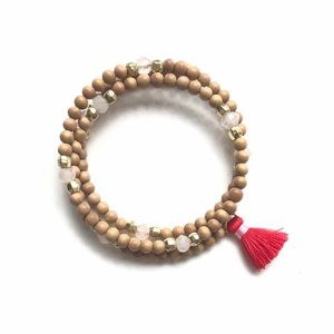 Shop Sandalwood Red Tassel Bracelet